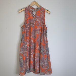 Peach Love Halter Dress Large